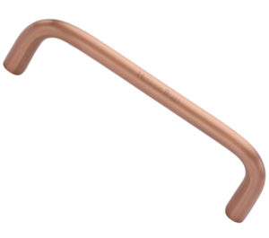 Heritage Brass D Shaped Cabinet Pull Handle (96mm, 128mm OR 160mm C/C), Satin Rose Gold
