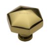 Heritage Brass Octagonal Cabinet Knob, Polished Brass