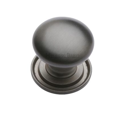 Heritage Brass Round Design Cabinet Knob (25mm, 32mm, 38mm Or 48mm), Matt Bronze