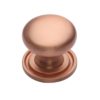 Heritage Brass Round Design Cabinet Knob (25mm, 32mm, 38mm Or 48mm), Satin Rose Gold