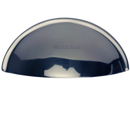 Heritage Brass Cabinet Drawer Pull Handle (57mm C/C), Polished Chrome