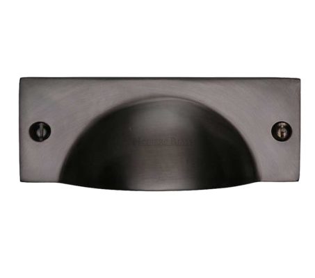 Heritage Brass Cabinet Drawer Pull Handle (112mm Length), Matt Bronze