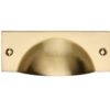 Heritage Brass Cabinet Drawer Pull Handle (112mm Length), Satin Brass
