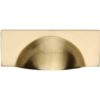 Heritage Brass Cabinet Drawer Pull Handle (57mm C/C), Satin Brass