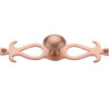 Heritage Brass Oval Cabinet Knob On Backplate, Satin Rose Gold