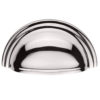 Fingertip Victorian Cup Pull Handles (76mm C/C), Polished Nickel