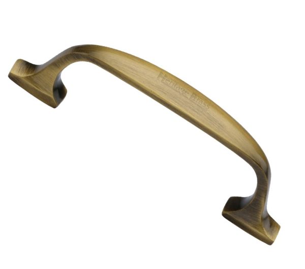 Heritage Brass Durham Design Cabinet Pull Handle (76mm, 128mm, 160mm OR 203mm C/C), Antique Brass