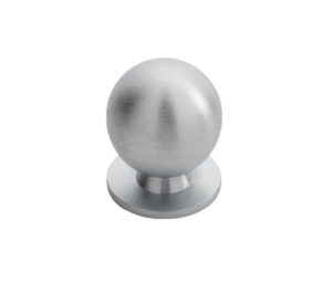 Fingertip Ball Cupboard Knob, Satin Chrome