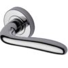 Heritage Brass Columbus Polished Chrome Door Handles On Round Rose (sold in pairs)