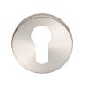 Eurospec Euro Profile Stainless Steel Escutcheons (6mm Rose), Satin Stainless Steel