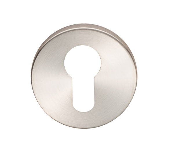 Eurospec Euro Profile Stainless Steel Escutcheons (6mm Rose), Satin Stainless Steel