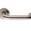 Eurospec Nera Return To Door Handles On Slim Fit 6mm Rose - Grade 304 Satin Stainless Steel (sold in pairs)