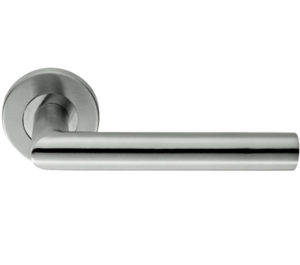 Eurospec Julian Mitred Stainless Steel Door Handles - Polished OR Satin Stainless Steel (sold in pairs)