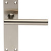 Eurospec T-Bar Stainless Steel Door Handles On Backplates, Satin Stainless Steel (sold in pairs)