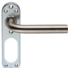 Eurospec Stainless Steel Straight Lever On Inner Backplate, Satin Stainless Steel (sold in pairs)