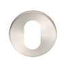 Eurospec Oval Profile Stainless Steel Escutcheons (6mm Rose), Satin Stainless Steel