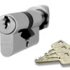 Eurospec Euro Profile 5 Pin Cylinders And Turns (Various Sizes), Nickel Plate (Silver Finish) Or Satin Brass