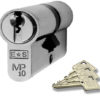 Eurospec MP10 Euro Profile British Standard 10 Pin Double Cylinders, (Various Sizes) Polished Chrome