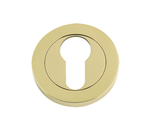 Zoo Hardware DA-T Euro Profile Escutcheons, Polished Brass