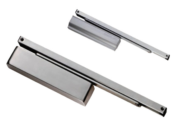 Eurospec Enduromax DDA Compliant Surface Mounted Slim H.E Door Closer, Spring Variable Power Size 2-4, Various Finishes