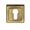 Heritage Brass Art Deco Euro Profile Key Escutcheon, Antique Brass