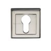 Heritage Brass Art Deco Euro Profile Key Escutcheon, Polished Nickel