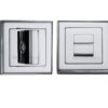 Heritage Brass Art Deco Square (54mm x 54mm) Turn & Release, Polished Chrome