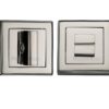 Heritage Brass Art Deco Square (54mm x 54mm) Turn & Release, Polished Nickel