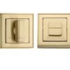 Heritage Brass Art Deco Square (54mm x 54mm) Turn & Release, Satin Brass