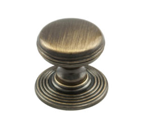 Fingertip Delamain Ringed Cupboard Knob (28mm OR 35mm), Florentine Bronze