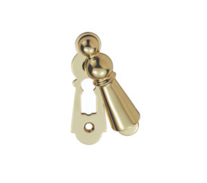 Large Covered Standard Profile Escutcheon, Polished Brass