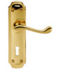 Birkendale Door Handles On Backplate, Polished Brass (sold in pairs)