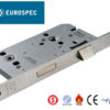 Eurospec DIN Bathroom Lock (Contract), Satin Stainless Steel Or PVD Stainless Brass Finish