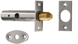 Extra Long Security (Hex/Rack) Door Bolts 85mm, Polished Or Satin Chrome Or Brass