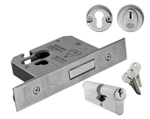 Eurospec Insurance Rated (Complete Set) BS Euro Profile Cylinder And Turn Deadlocks - Silver Or Brass Finish