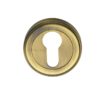 Heritage Brass Art Deco Style Euro Profile Key Escutcheon, Antique Brass
