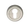 Heritage Brass Art Deco Style Euro Profile Key Escutcheon, Satin Nickel