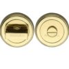 Heritage Brass Art Deco Style Round 53mm Diameter Turn & Release, Polished Brass Finish