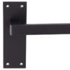 Sasso Door Handles On Slim Backplate, Matt Black (sold in pairs)