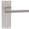 Trentino Door Handles On Slim Backplate, Satin Nickel (sold in pairs)