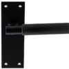 Varese Knurled Door Handles On Slim Backplate, Matt Black (sold in pairs)