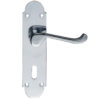 Zoo Hardware Fulton & Bray Oxford Door Handles On Backplate, Polished Chrome (sold in pairs)