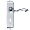 Zoo Hardware Fulton & Bray Arundel Door Handles On Backplate, Polished Chrome (sold in pairs)