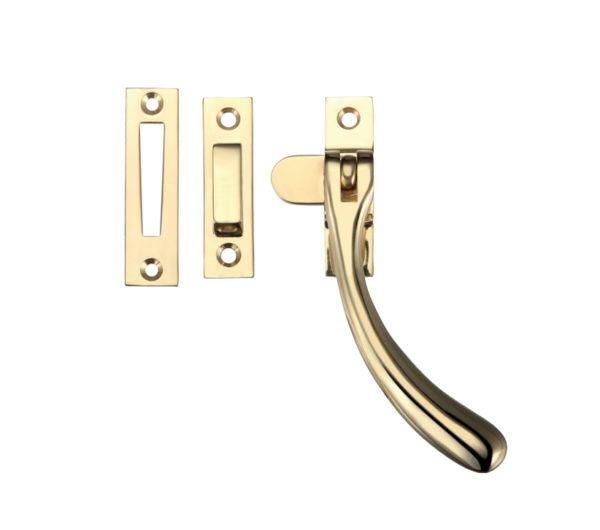 Zoo Hardware Fulton & Bray Offset Casement Fastener, Polished Brass