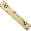 Zoo Hardware Fulton & Bray Ornate Pull Handles On Backplate (382mm x 65mm), Polished Brass