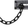 M Marcus Door Chain (106mm x 38mm), Smooth Black Iron (sold in pairs)