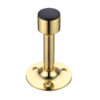 Zoo Hardware Fulton & Bray Cylinder Door Stop With Rose, Polished Brass