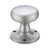 Zoo Hardware Fulton & Bray Mushroom Mortice Door Knobs, Satin Chrome - (sold in pairs)