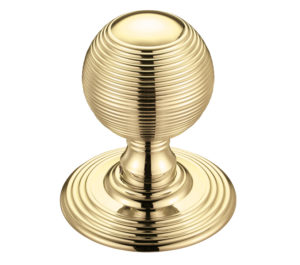 Zoo Hardware Fulton & Bray Ringed Mortice Door Knobs, Polished Brass - (sold in pairs)