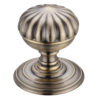 Zoo Hardware Fulton & Bray Flower Mortice Door Knobs, Florentine Bronze (sold in pairs)